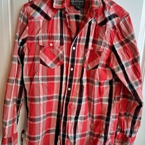 American Rag Red Plaid Men's Shirt